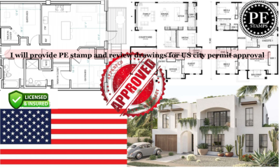 I will architectural MEP drawing, PE stamp as a licensed engineer for city permit