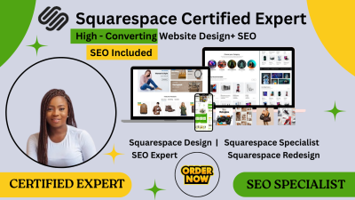 I will create, design, and edit custom Squarespace website for your business