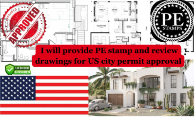 I will review and stamp architectural drawings as a licensed engineer, PE stamp