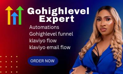 Setup GoHighLevel Funnel & Klaviyo Email Flow Automation | Expert Service