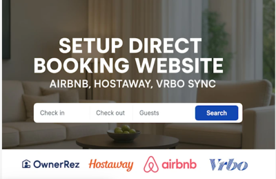 Setup Direct Booking Website with OwnerRez, Hostaway, Guesty, Airbnb, Bandzoogle