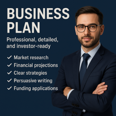 I will write startups business plan, proposal, pitch deck, grant or financial plan