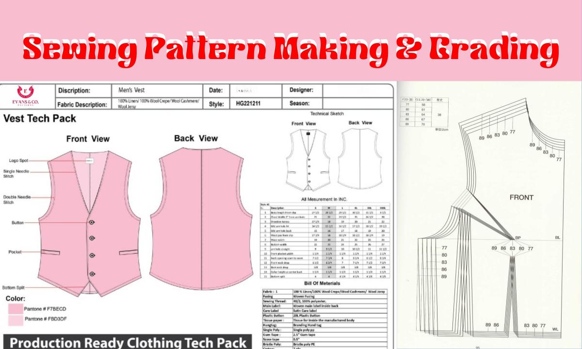 I will be your sewing pattern maker for any type of apparel grading in PDF and DFX