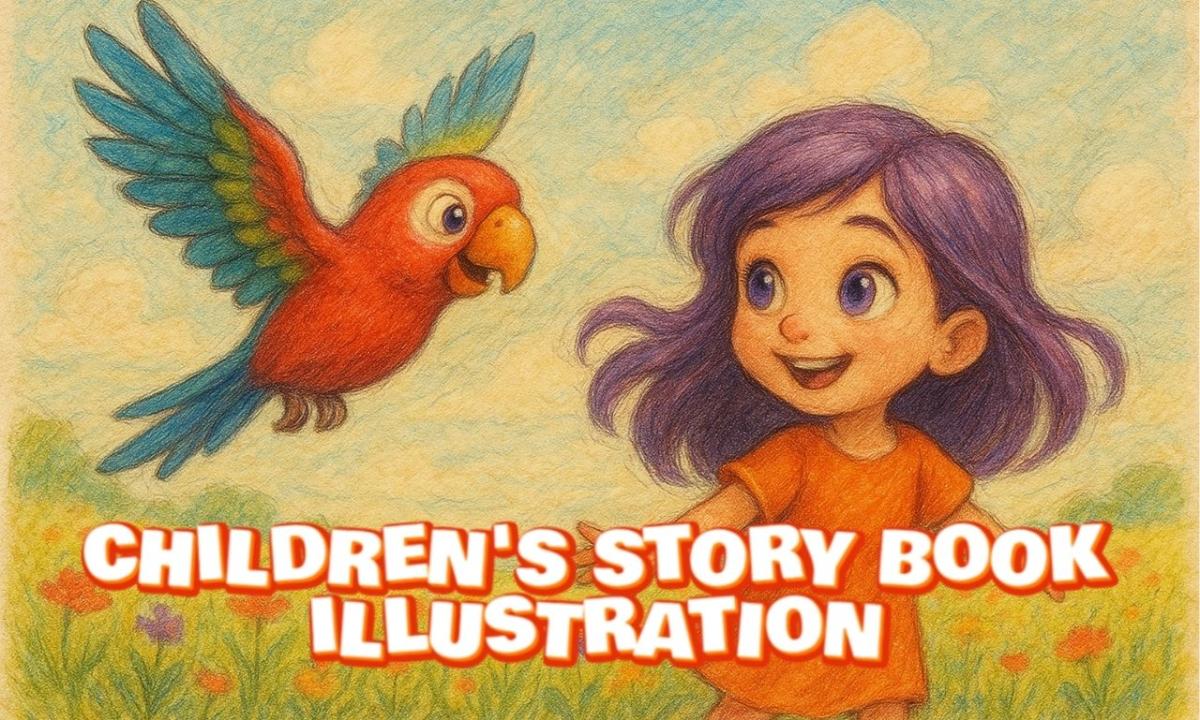 I will illustrate children story book illustration, children picture book illustration