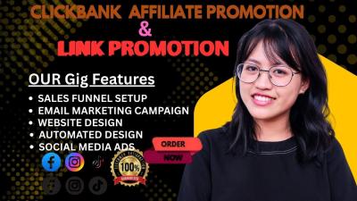 I will clickbank affiliate link promotion clickbank affiliate marketing link promotion
