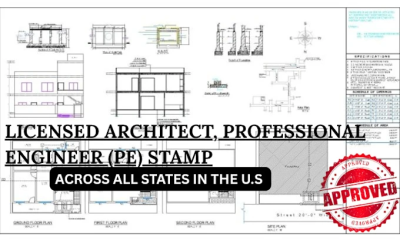 I will licensed engineer, architect stamp for Maryland, California, New York PE stamp