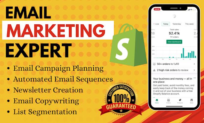 I will create automated email flows and marketing campaigns using Klaviyo or Mailchimp