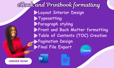 I will format your paperback, hardcover, ebook for IngramSpark, Lulu, Barnes and Noble