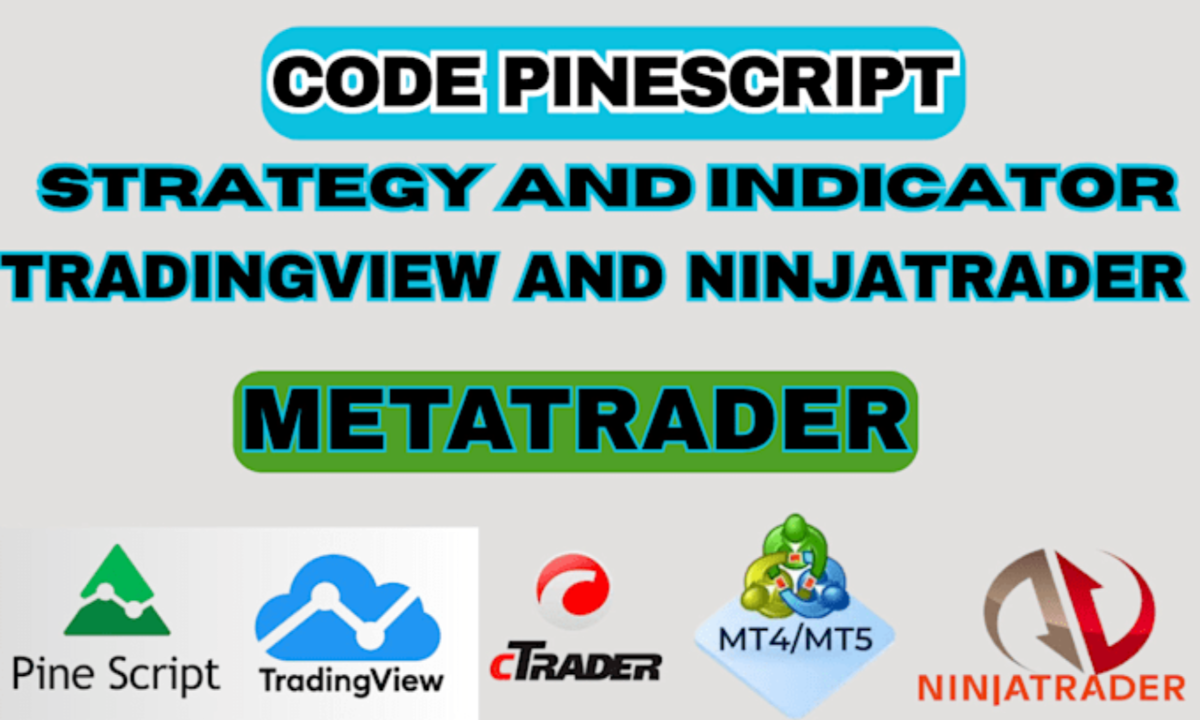 I will code your strategy using Pine Script, NinjaScript, MetaTrader, cTrader, and NT8