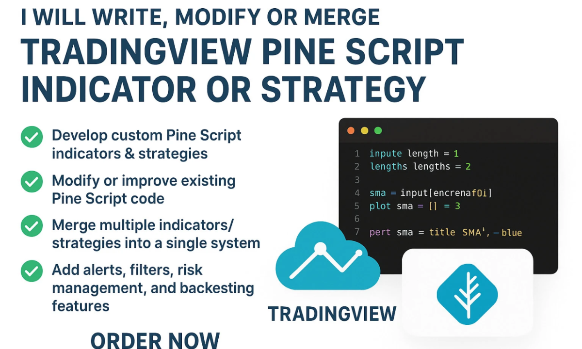 I will write, modify or merge any TradingView Pine Script indicator or strategy