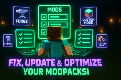 I will fix, optimize, forge modpack, fix Minecraft server, plugins, mods, modpacks, datapacks