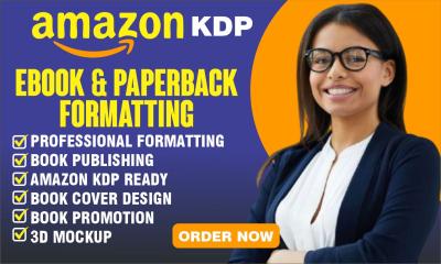 I Will Do Professional Book Formatting and Book Cover Design for Amazon KDP Publishing