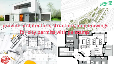 I will professionally do PE stamp architectural drawings, structural permit approval