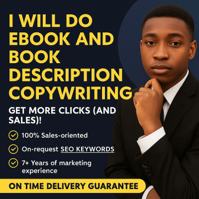 I will do e book and book description copywriting