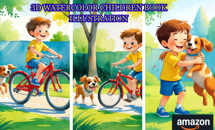 I will illustrate watercolor children book illustration and children book illustration