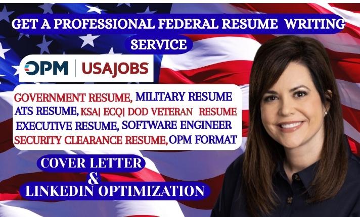 I will write a federal resume for USA jobs, executive and tech resume