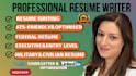 I will write resume writing executive resume federal resume writing cv linkedin profile