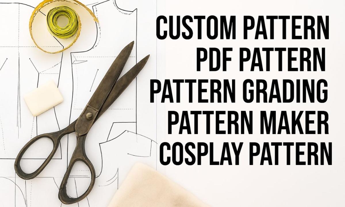 I will create a custom sewing pattern PDF for your clothing design