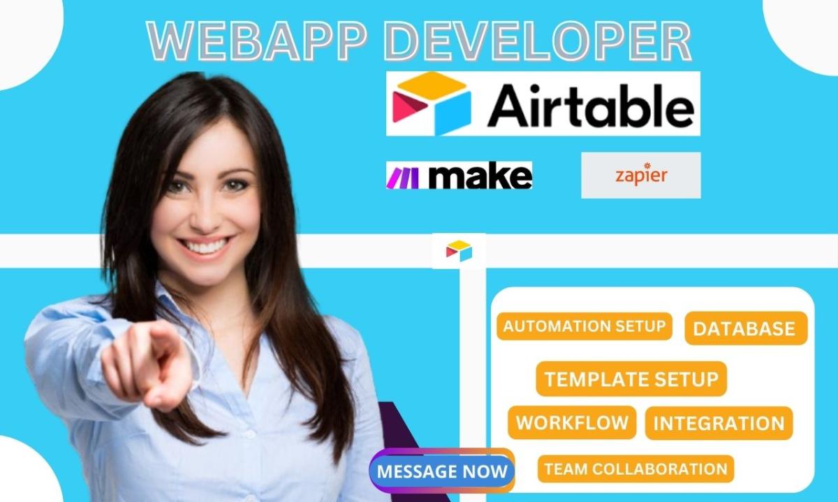 I will setup Airtable Portal, Airtable Interface, Airtable Automation