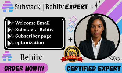I will setup Substack account, create Substack editable newsletter, do Substack and Beehiiv
