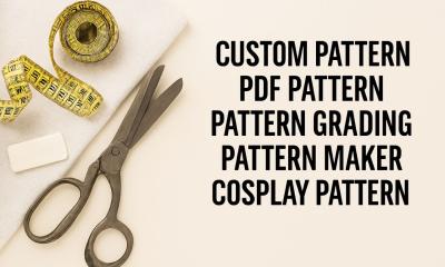 I will create a custom sewing pattern PDF for your clothing design
