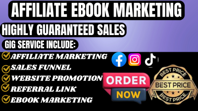 I will do affiliate ebook marketing sales funnel website referral link mlm promotion