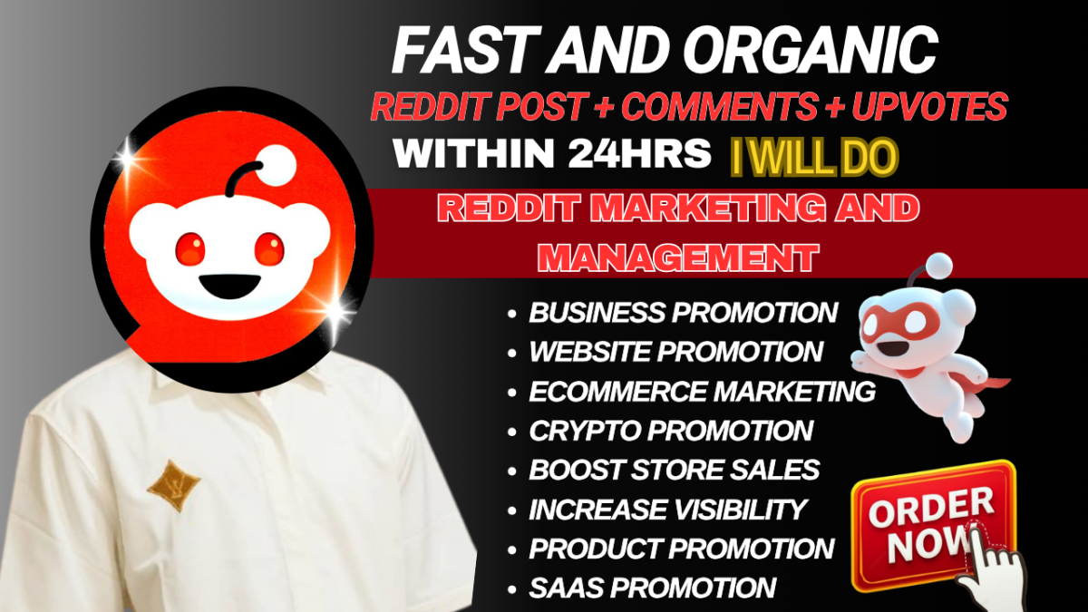 I will fast Reddit post upvote comment within 24hrs and promote website ecommerce store