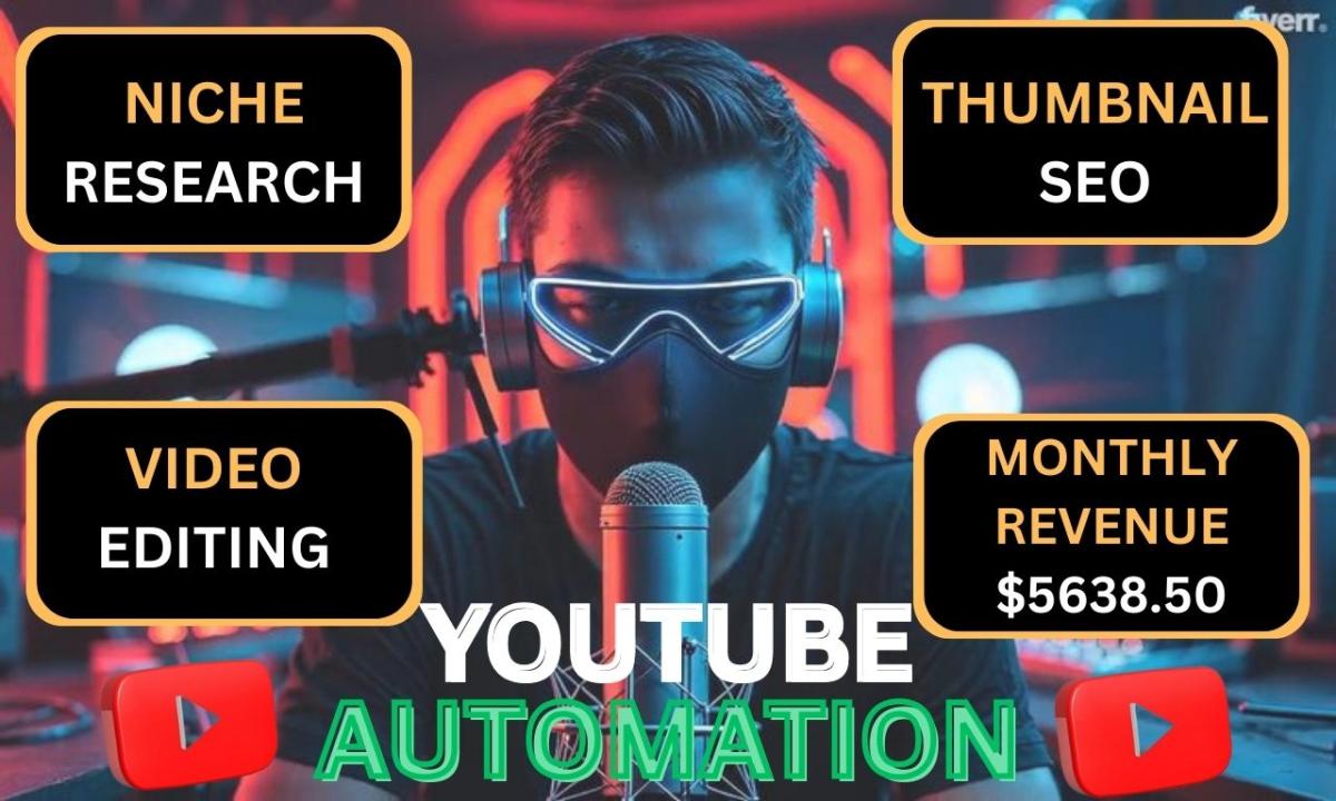 I will be your faceless video creator and set up a complete automation channel