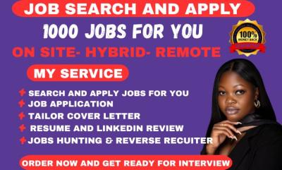 I Will Job Search and Apply for Jobs, Remote Jobs, Onsite Federal Jobs as Reverse Recruiter