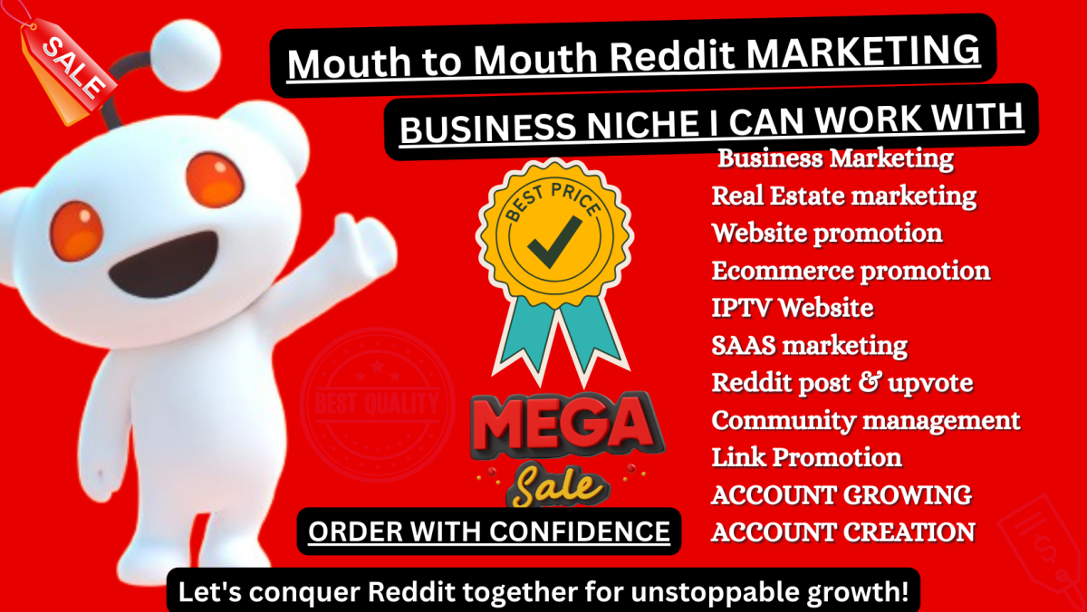 I will do Reddit post comment for business website eCommerce SaaS IPTV brand marketing