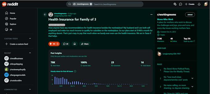 I will do Reddit post management for ecommerce, business, website, SaaS or crypto token