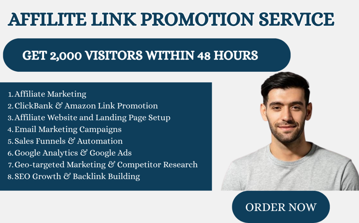 I will do ClickBank Affiliate Link Promotion, Affiliate Marketing & MLM Promotion