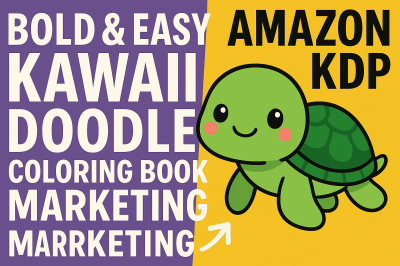 I Will Create Bold and Easy Doodle Kawaii Coloring Book Marketing for Amazon KDP