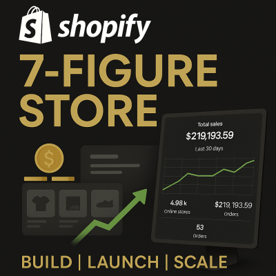 I will create 7 figure Shopify store with winning products and converting design