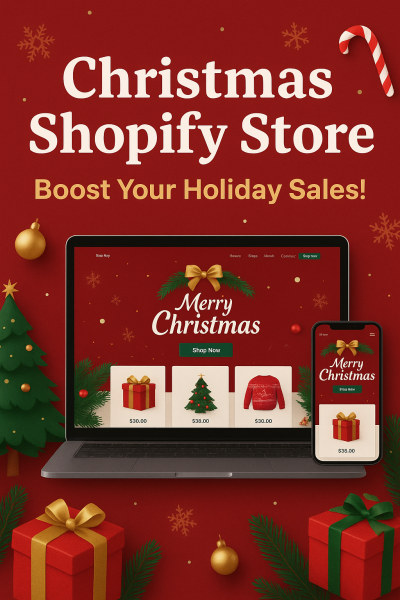 I will design festive Christmas Shopify store with custom branding, sales optimization