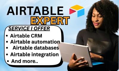 I will Airtable, Softr Consultation, Airtable Management, Airtable Trainer, Real Estate
