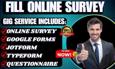 I will reach 1000 USA respondents to fill online survey on Google Forms and SurveyMonkey