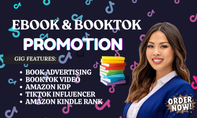 I will do viral TikTok BookTok video, KDP ads, book promotion, social media marketing