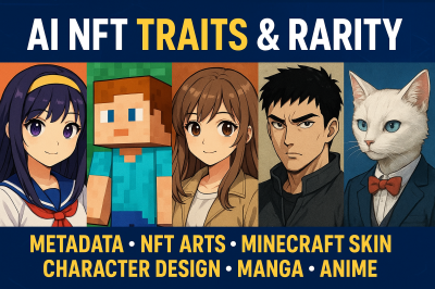I will create AI NFT design, custom NFT collection, meme art, pixel character art