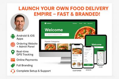 I will do food delivery cafe website restaurant app UberEats DoorDash booking website