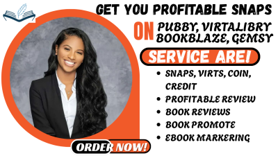 I will get you profitable snaps on Pubby, VirtualLibry, Gemsy, and BookBlaze