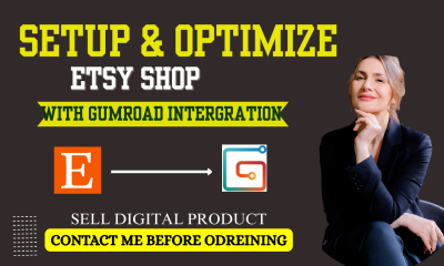 Setup Etsy Shop with Gumroad Integration for Digital Products & Etsy Product List