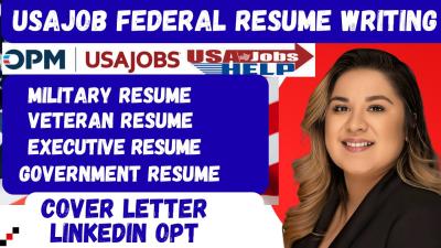 I will write federal resume for usajobs ats resume executive resume engineering resume