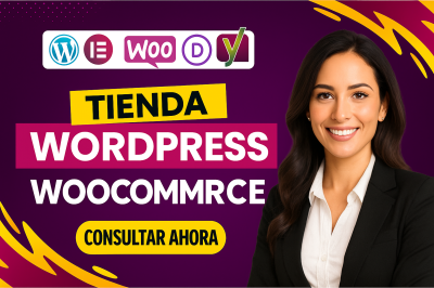 I will crearé una tienda online con wordpress y woocommerce página web profesional