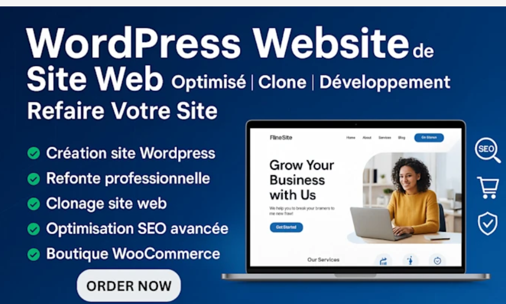 I will wordpress website de site web optimisé clone développement refaire votre site