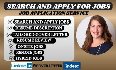I will job search and apply for jobs application reverse recruiting apply for jobs
