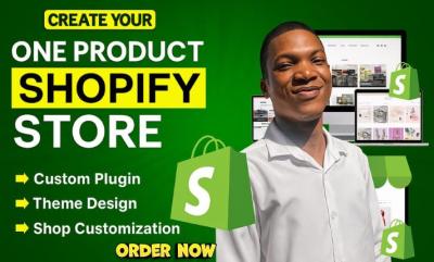 I will design and redesign your Shopify one product store or dropshipping website