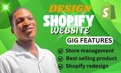 I Will Build Shopify Website, Design or Redesign Shopify Store, Dropshipping Store