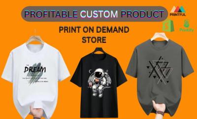 I will design a professional Shopify print on demand store with Printful or Printify