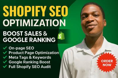 I Will Do Shopify SEO Optimization for Higher Google Ranking